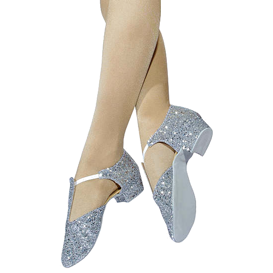 (image for) Greek Sandals ( in silver glitter)